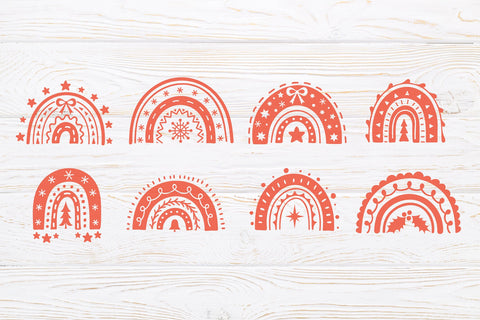 Christmas rainbow svg bundle, christmas ornament svg SVG Digital Rainbow Shop 