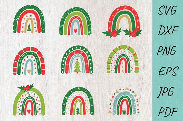 Christmas Rainbow SVG Cut File, Christmas Svg Bundle SVG Irina Ostapenko 