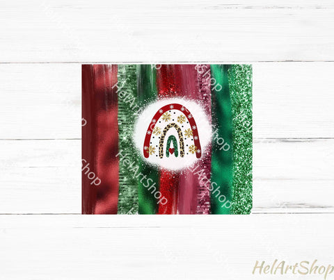 Christmas Rainbow Tumbler PNG, SKINNY TUMBLER 20 Oz Sublimation _HelArtShop_ 