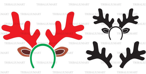 Christmas reindeer antlers SVG TribaliumArtSF 