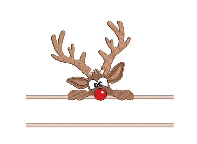 Christmas Reindeer Embroidery Design, Reindeer Monogram Embroidery File, 3 sizes, Instant Download Embroidery/Applique DESIGNS Nino Nadaraia 
