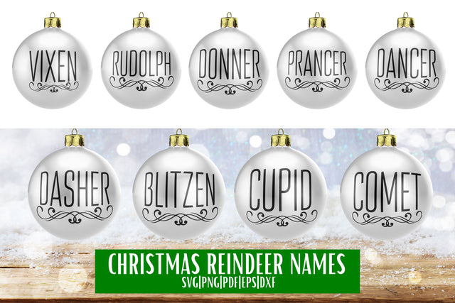 Christmas Reindeer Names SVG Bundle SVG MockupSvgVenue 