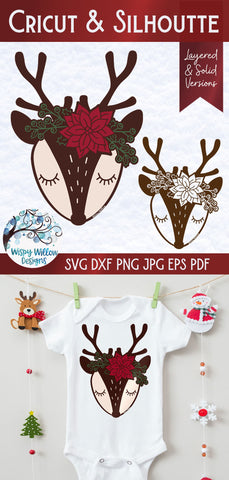 Christmas Reindeer SVG SVG Wispy Willow Designs 