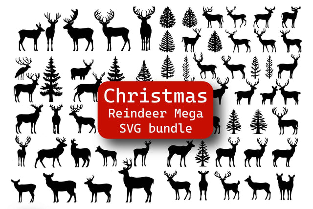 Christmas Reindeer with Tree SVG Bundle SVG MD JOYNAL ABDIN 