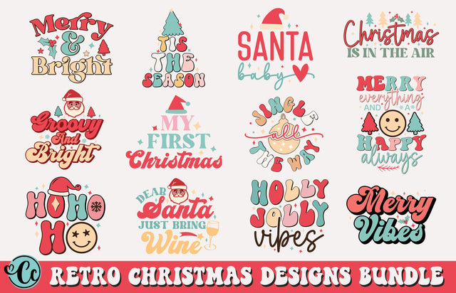 Christmas Retro Sublimation Designs SVG Crazy Craft 