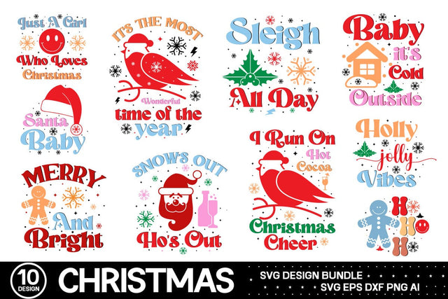 Christmas Retro Svg Bundle SVG designmaster24 