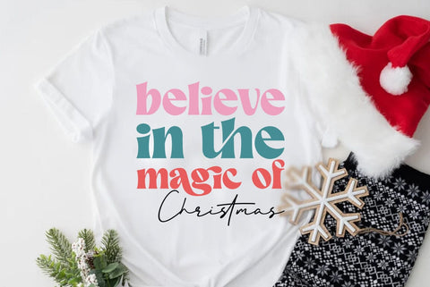 Christmas Retro SVG Design, Believe in the magic of Christmas SVG FiveStarCrafting 