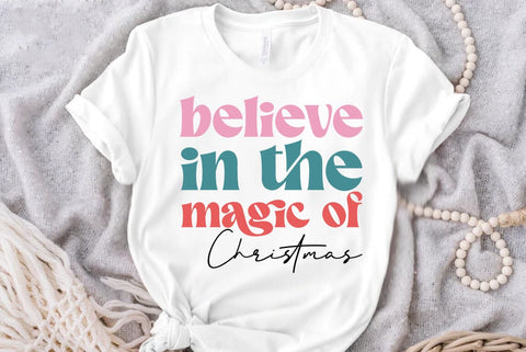 Christmas Retro SVG Design, Believe in the magic of Christmas SVG FiveStarCrafting 