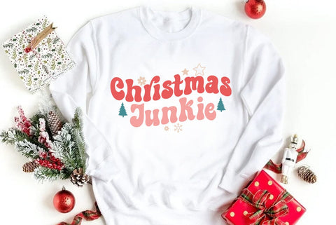 Christmas Retro SVG Design, Christmas junkie SVG FiveStarCrafting 