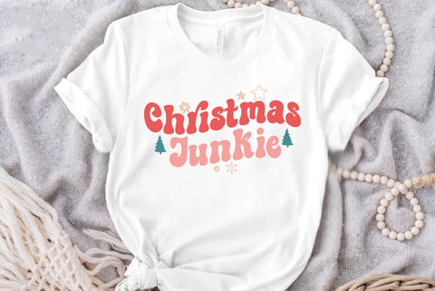 Christmas Retro SVG Design, Christmas junkie SVG FiveStarCrafting 