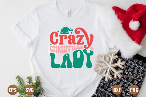 Christmas retro SVG Design, Crazy christmas lady SVG FiveStarCrafting 