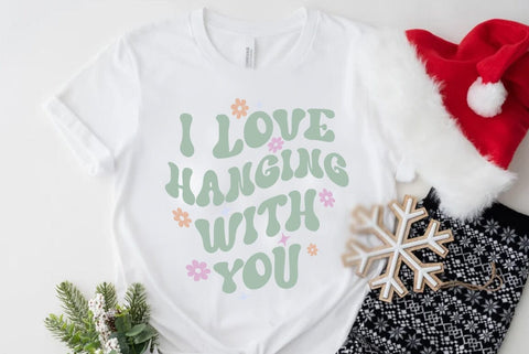 Christmas Retro SVG Design, I love hanging with you SVG FiveStarCrafting 