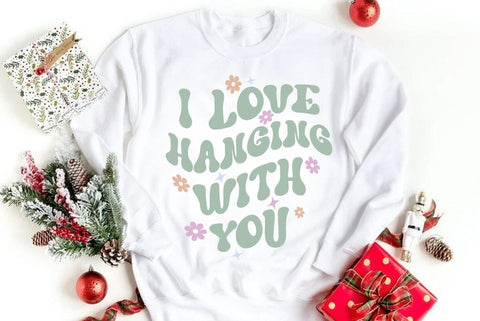 Christmas Retro SVG Design, I love hanging with you SVG FiveStarCrafting 