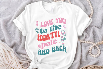 Christmas Retro SVG Design, I love you to the north pole and back SVG FiveStarCrafting 