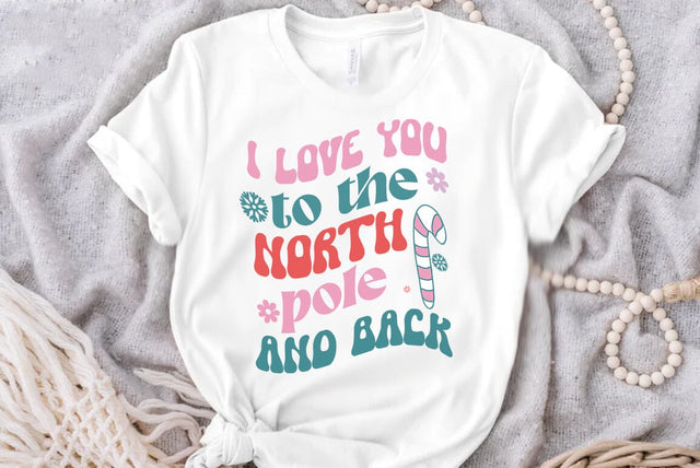Christmas Retro SVG Design, I love you to the north pole and back SVG FiveStarCrafting 