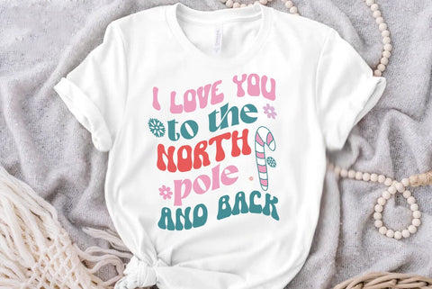 Christmas Retro SVG Design, I love you to the north pole and back SVG FiveStarCrafting 