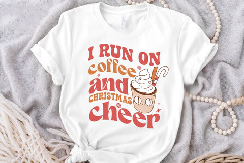 Christmas Retro SVG Design, I run on coffee and christmas cheer SVG FiveStarCrafting 