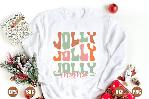 Christmas retro SVG Design, Jolly mama SVG FiveStarCrafting 