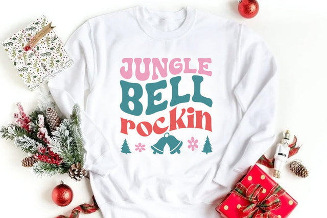 Christmas Retro SVG Design, Jungle Bell rockin SVG FiveStarCrafting 