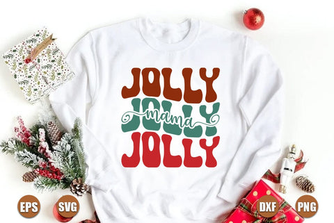 Christmas retro SVG Design, Mama jolly SVG FiveStarCrafting 