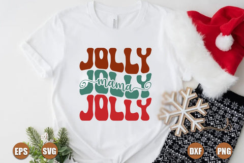 Christmas retro SVG Design, Mama jolly SVG FiveStarCrafting 
