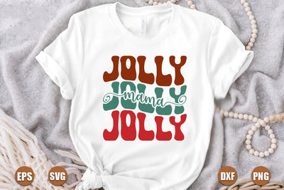 Christmas retro SVG Design, Mama jolly SVG FiveStarCrafting 