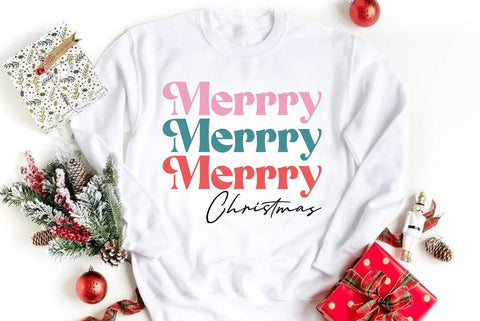 Christmas Retro SVG Design, Merrry christmas SVG FiveStarCrafting 