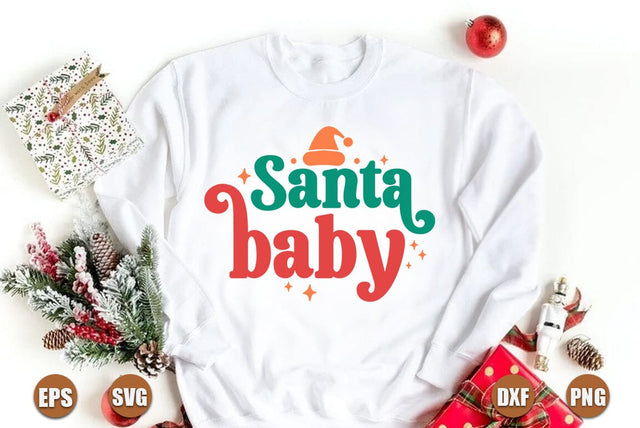 Christmas retro SVG Design, Santa baby SVG FiveStarCrafting 
