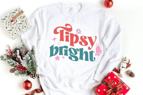 Christmas Retro SVG Design, Tipsy bright SVG FiveStarCrafting 