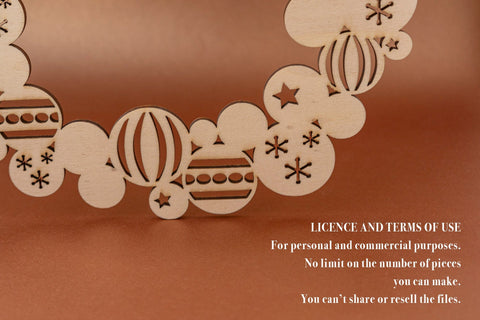 Christmas Ring Decoration Vector File for Laser Cutting. SVG MaramadeLaser 