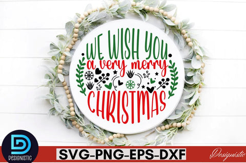 Christmas round door sign SVG Bundle, Christmas Ornament SVG Bundle SVG DESIGNISTIC 