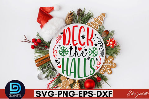 Christmas round door sign SVG Bundle, Christmas Ornament SVG Bundle SVG DESIGNISTIC 