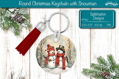 Christmas Round Keychain Sublimation PNG keychain template Sublimation Createya Design 
