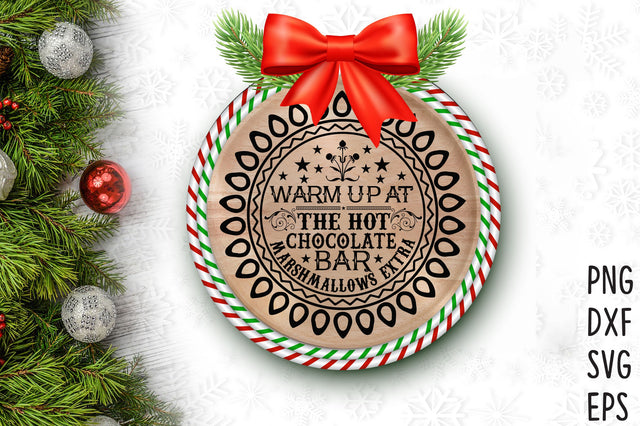 Christmas Round Ornament or Sign SVG SVG Rupkotha 