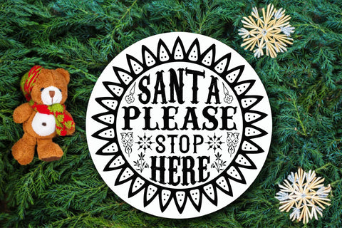 Christmas Round Ornament or Sign SVG SVG Rupkotha 