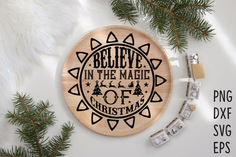 Christmas Round Ornament or Sign SVG SVG Rupkotha 