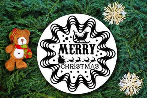 Christmas Round Ornament or Sign SVG SVG Rupkotha 