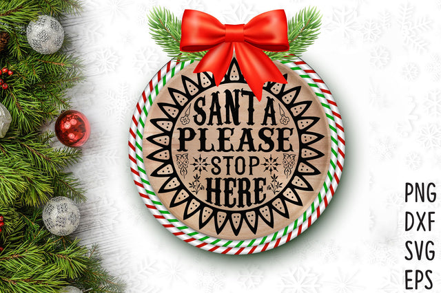 Christmas Round Ornament or Sign SVG SVG Rupkotha 