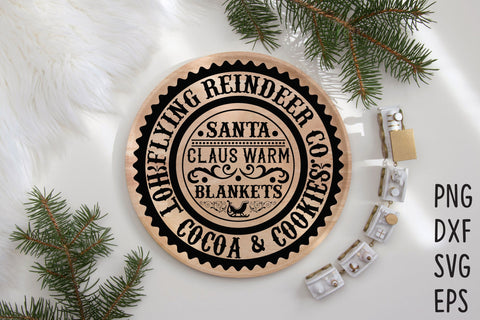 Christmas Round Ornament or Sign SVG SVG Rupkotha 