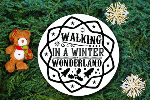 Christmas Round Ornament or Sign SVG SVG Rupkotha 