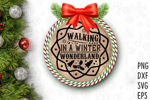 Christmas Round Ornament or Sign SVG SVG Rupkotha 