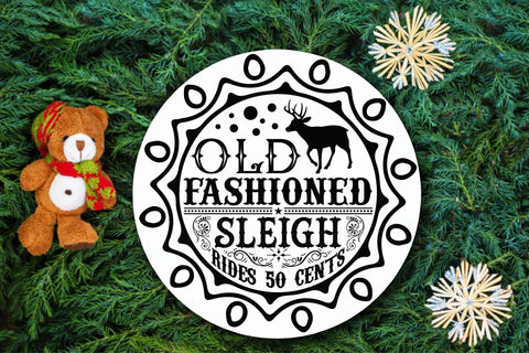 Christmas Round Ornament or Sign SVG SVG Rupkotha 