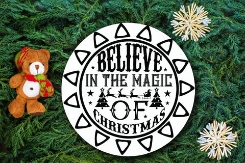 Christmas Round Ornament or Sign SVG SVG Rupkotha 