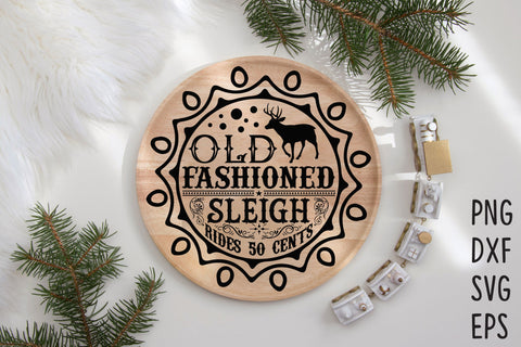 Christmas Round Ornament or Sign SVG SVG Rupkotha 