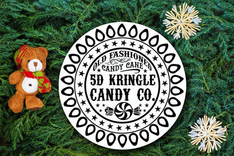 Christmas Round Ornament or Sign SVG SVG Rupkotha 