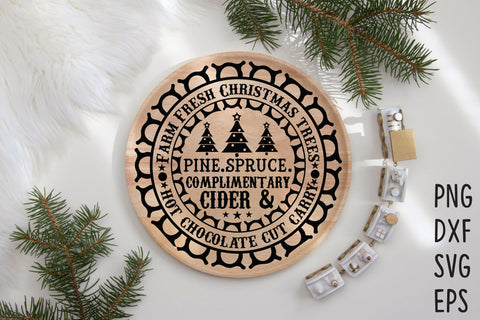 Christmas Round Ornament or Sign SVG SVG Rupkotha 