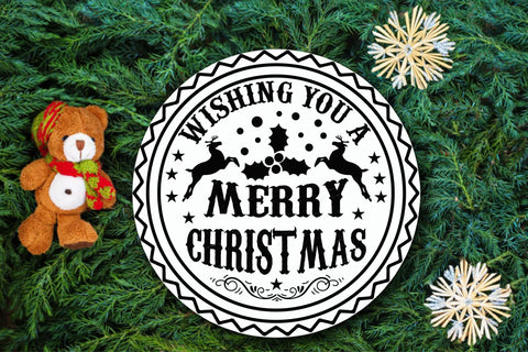 Christmas Round Ornament or Sign SVG SVG Rupkotha 