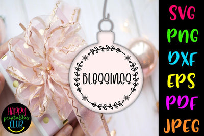 Christmas Round Ornaments SVG- Blessings I Holiday Round SVG SVG Happy Printables Club 