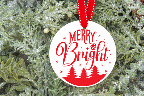 Christmas Round Ornaments SVG Bundle SVG Regulrcrative 