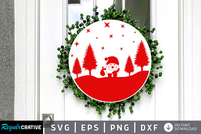 Christmas Round Scene SVG Design SVG Regulrcrative 